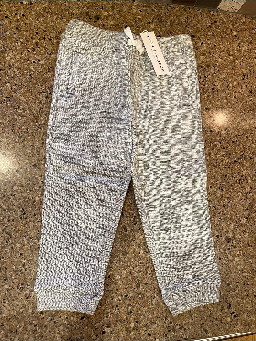 Janie and Jack Heather Gray Knit Jogger Pants